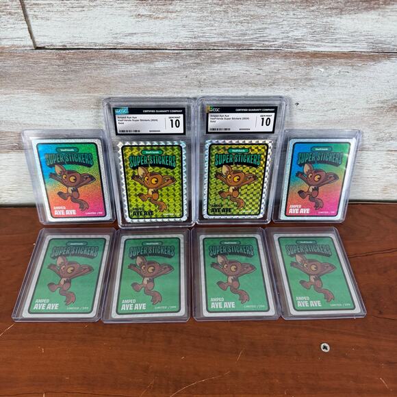 Veefriends Road to Veecon Amped Aye Aye Super Sticker Lot-Gold,Shimmer,Green Ice - Picture 1 of 7